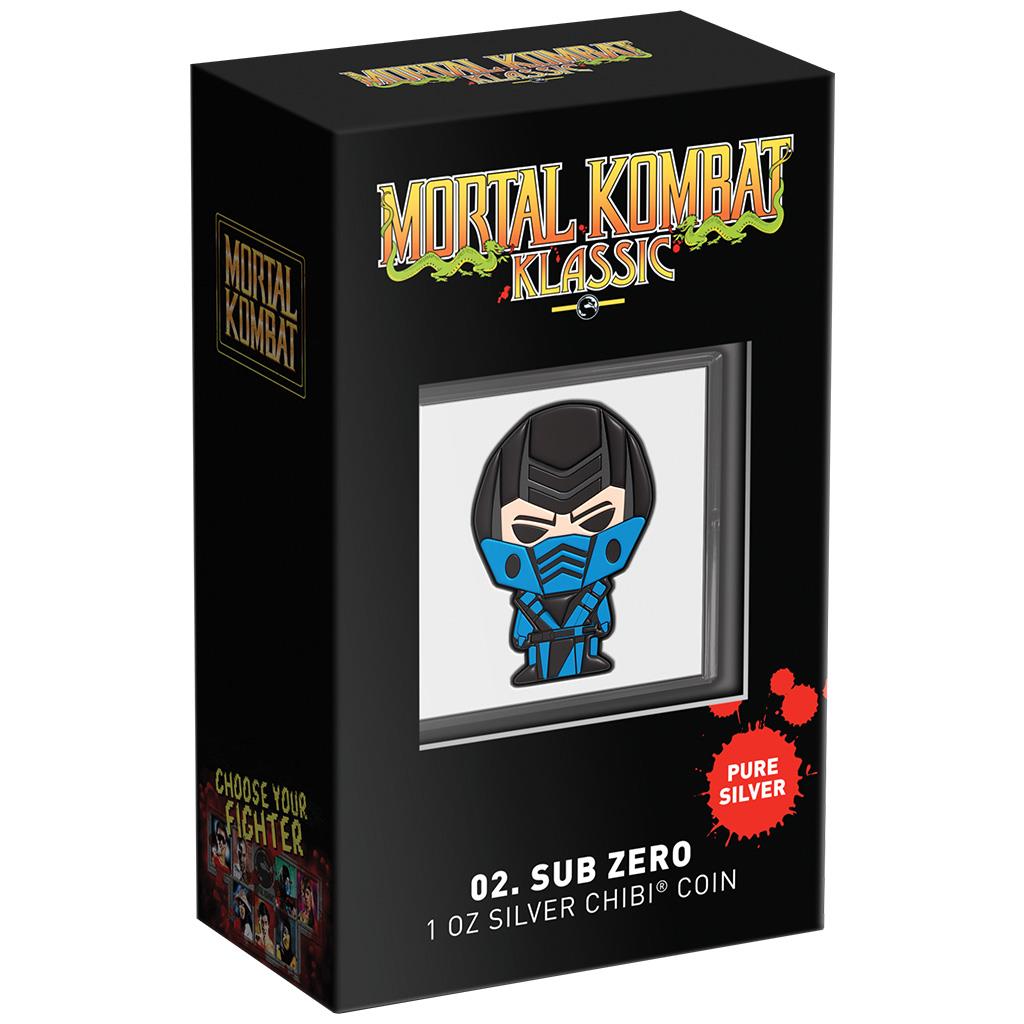 Niue 2022 $2 Chibi Mortal Kombat Sub-Zero Shaped 1oz Silver Proof Coin