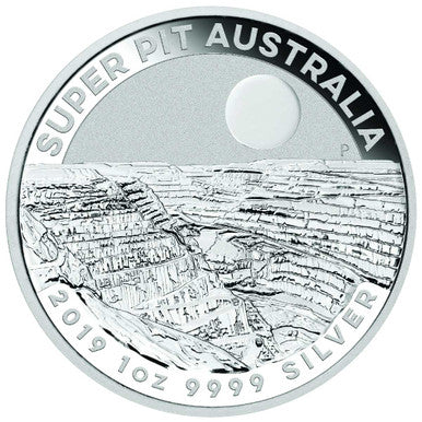 2019 $1 Super Pit Australia 1oz Silver BU Coin