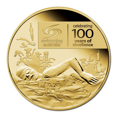 2009 $1 Swimming Australia Celebrating 100 Years of Excellence Uncirculated Coin