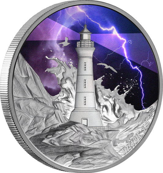 Tuvalu 2024 $1 Electric Sky 1oz Silver Coloured Proof Coin