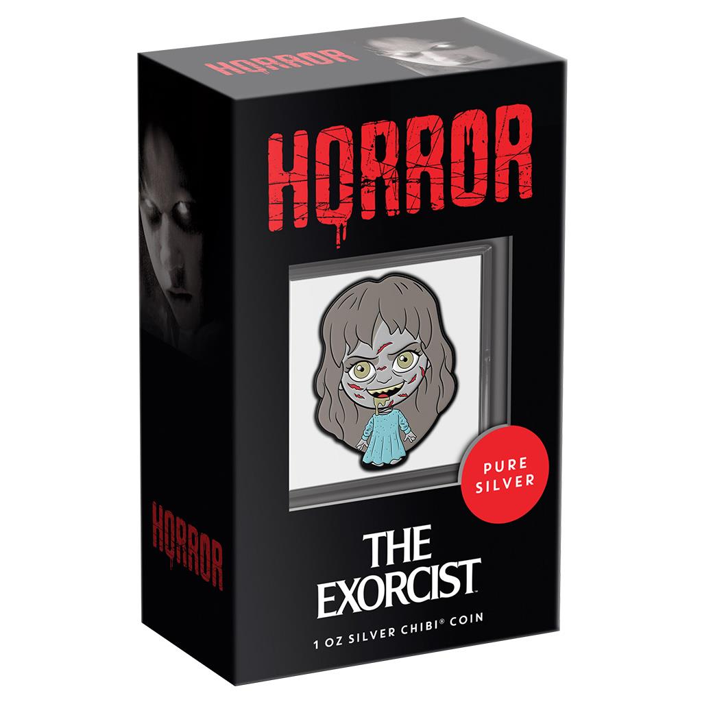 Niue 2022 $2 Chibi Horror The Exorcist Regan Shaped 1oz Silver Proof Coin