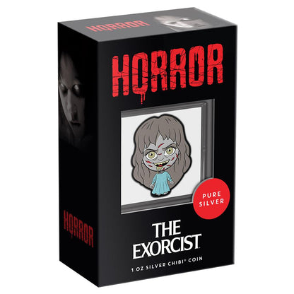 Niue 2022 $2 Chibi Horror The Exorcist Regan Shaped 1oz Silver Proof Coin