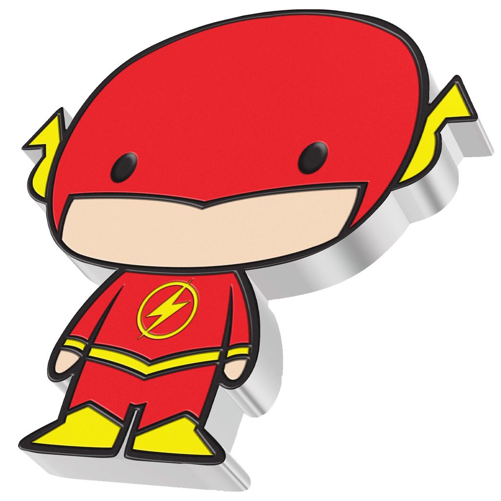 Niue 2020 $2 Chibi DC Comics Flash Shaped 1oz Silver Proof Coin