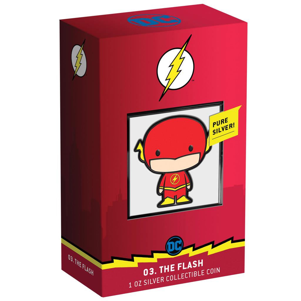Niue 2020 $2 Chibi DC Comics Flash Shaped 1oz Silver Proof Coin