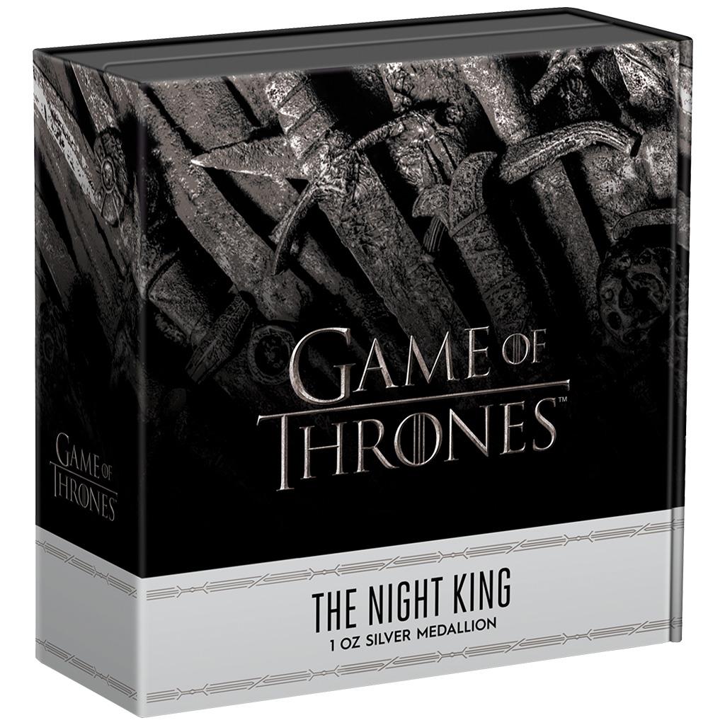 NZ Game of Thrones The Knight King 1oz Silver Coloured Medallion