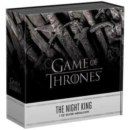NZ Game of Thrones The Knight King 1oz Silver Coloured Medallion