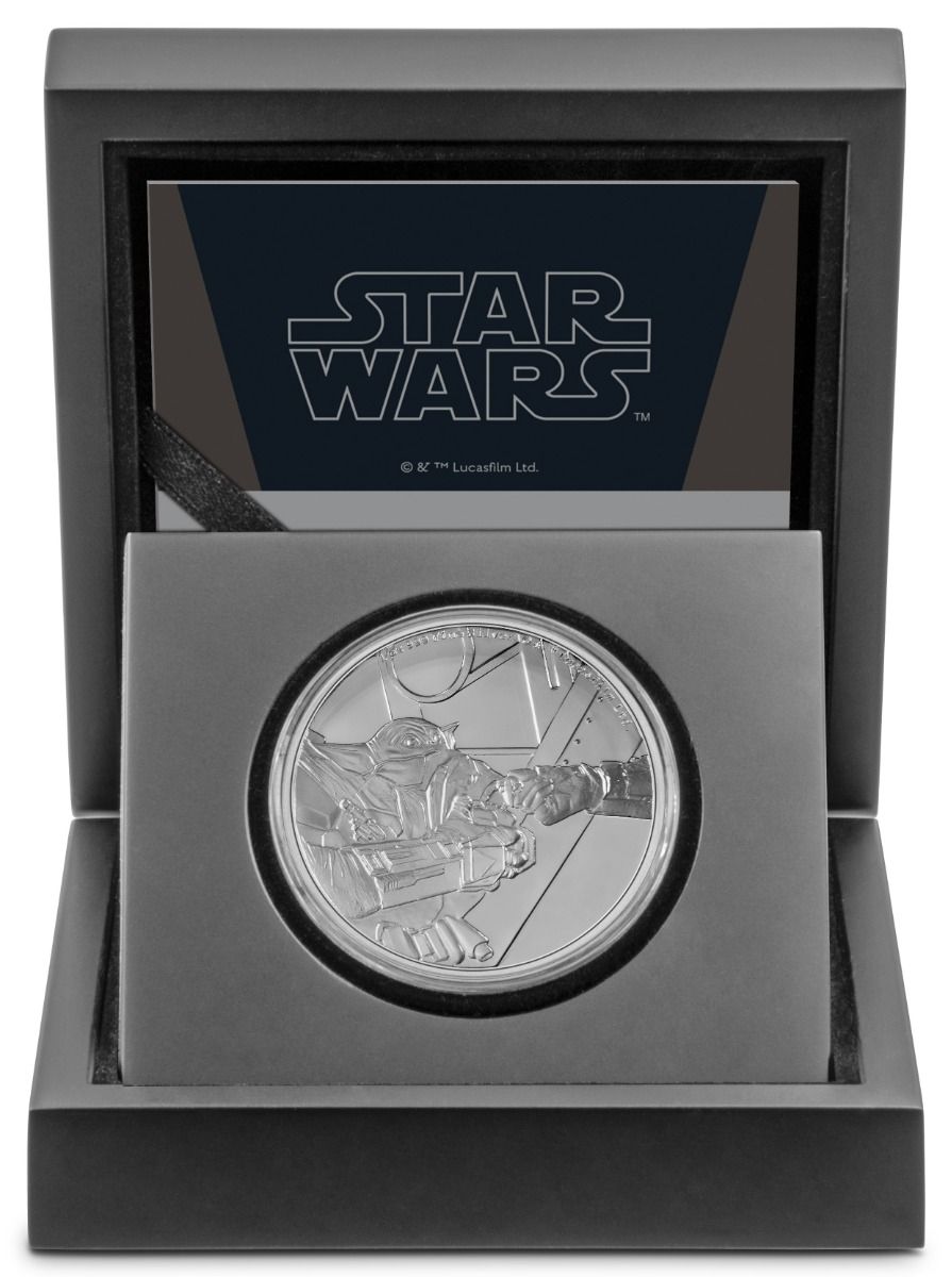 Niue 2022 $2 Star Wars The Mandalorian Grogu 1oz Silver Proof Coin