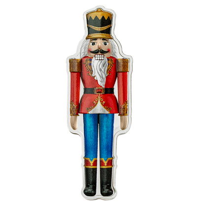 Solomon Islands 2021 $2 The Nutcracker Soldier 1oz Silver Coloured Shaped Coin