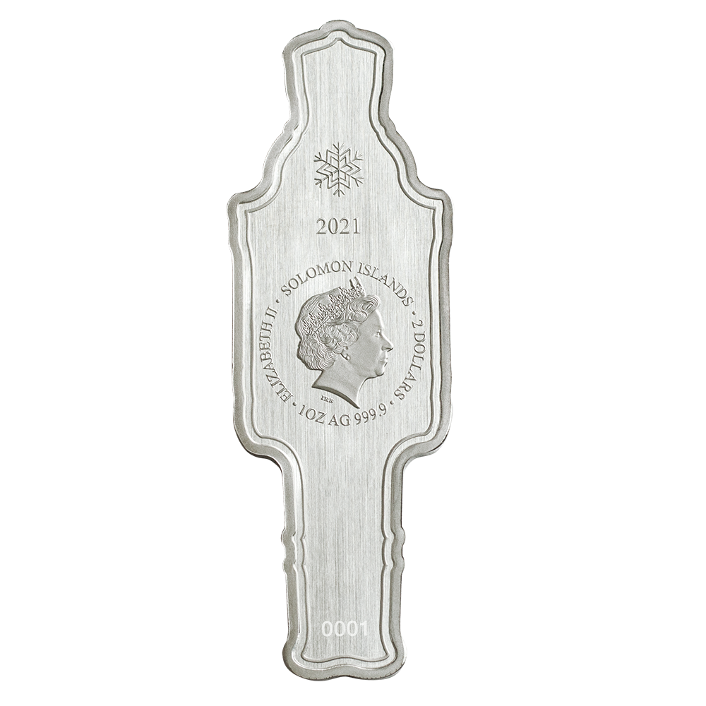 Solomon Islands 2021 $2 The Nutcracker Soldier 1oz Silver Coloured Shaped Coin
