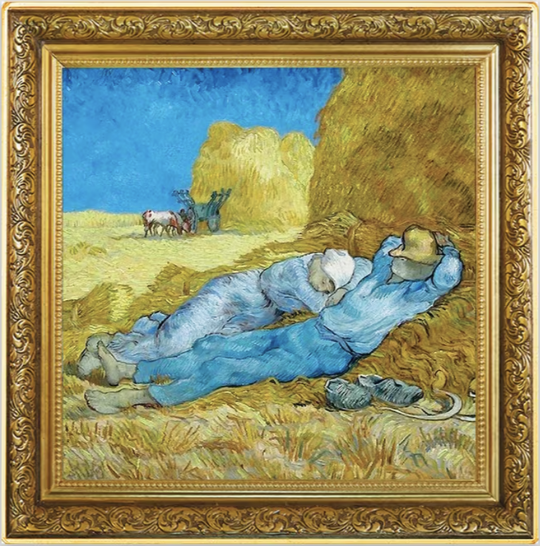 Niue 2023 $1 Vincent Van Gogh The Siesta Selectively Gold Plated 1oz Silver Coloured Proof Coin