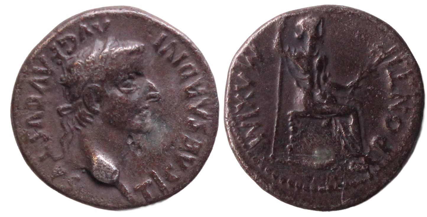 Roman Empire, Tiberius 14-37AD 'Tribute Penny' Silver Denarius