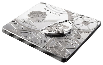Cook Islands $5 Time Capsule 1oz Silver Square Shaped Coin