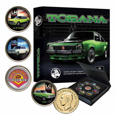 Holden Torana Gold Plated Enamel Penny 9 Coin Collection
