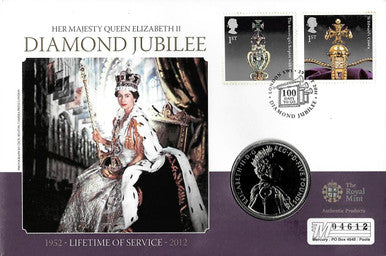 UK 2012 £5 Her Majesty Queen Elizabeth II Diamond Jubilee PNC