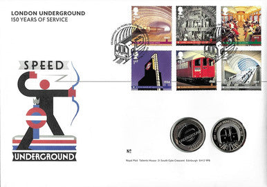 UK 2013 £2 London Underground 150 Years of Service 2 Coin PNC