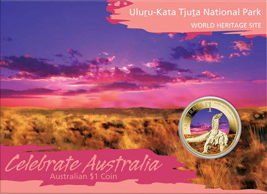 2012 $1 Celebrate Australia World Heritage Site Coloured Uncirculated 5 Coin Set