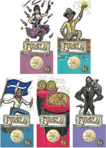 2020 $1 Eureka Australia's Gold Rush 'C' Mintmark Uncirculated 5 Coin Set
