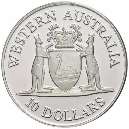 1990 $10 State Series Western Australia Silver Proof Coin
