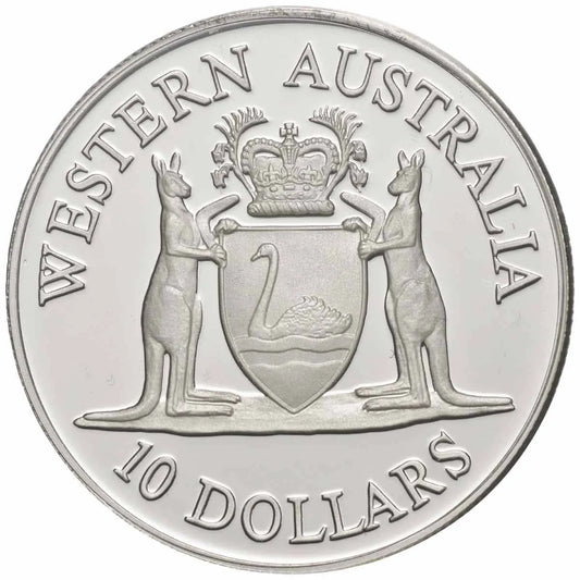 1990 $10 State Series Western Australia Silver Proof Coin