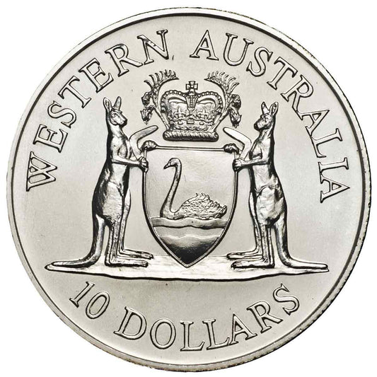 1990 $10 State Series Western Australia Silver Uncirculated Coin