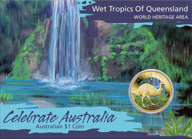 2011 $1 Celebrate Australia World Heritage Site Coloured Uncirculated 5 Coin Set