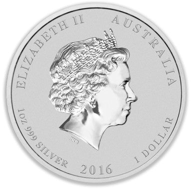 2016 $1 Lunar Year of The Monkey 1oz Silver BU Coin
