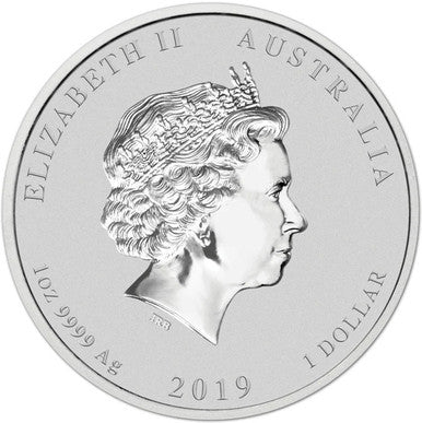 2019 $1 Lunar Year of The Pig 1oz Silver BU Coin