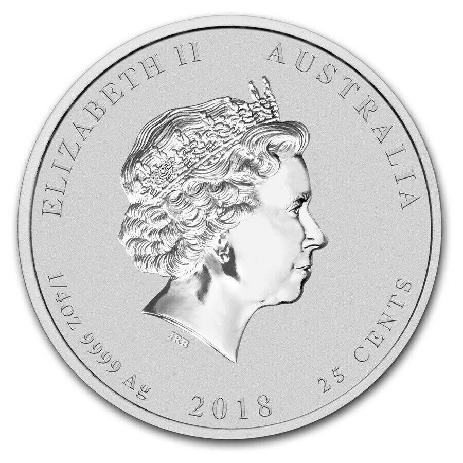 2018 25c ANDA Sydney Lunar Year of The Dog 1/4oz Silver Coloured Coin