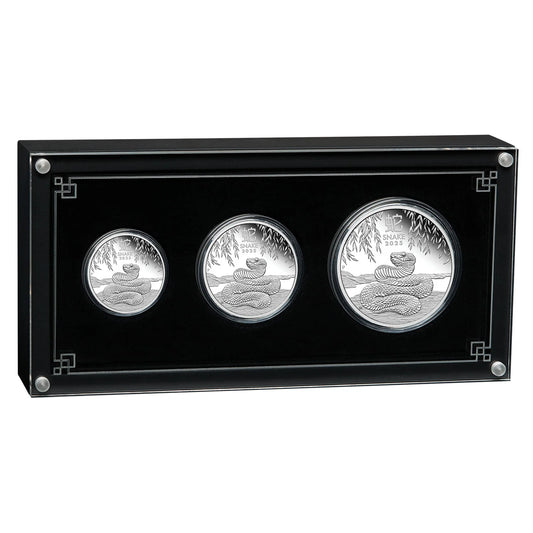 2025 Lunar Year of The Snake Silver Proof 3 Coin Set