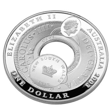 2003 $1 Holey Dollar and Dump Silver Proof Coin