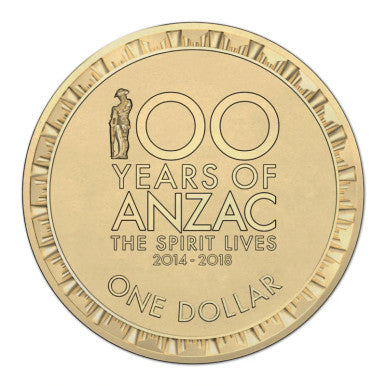 2014 $1 One Hundred Years of ANZAC Uncirculated Coin