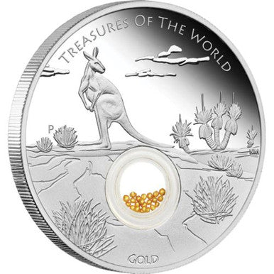 2014 $1 Treasures of The World Australia 1oz Silver Locket Proof Coin