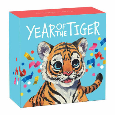 2022 50c Coloured Lunar Year of the Tiger Baby  1/2oz Silver Proof Coin