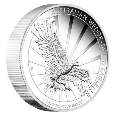 2019 $2 Australian Wedge-Tailed Eagle 2oz Silver Piedfort Coin