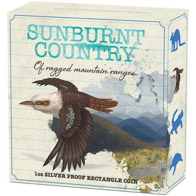 2015 $1 Sunburnt Country Kookaburra 1oz Silver Proof Rectangle Coin