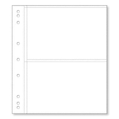 Renniks Banknote Album Refill Pages 2 Pocket 10 Pack