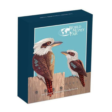 2017 $1 World Money Fair Berlin Australian Kookaburra 1oz Silver Coloured Proof Coin