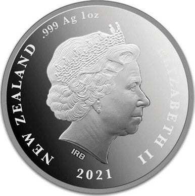 NZ 2021 $1 Tūī 1oz Silver Coloured Proof Coin