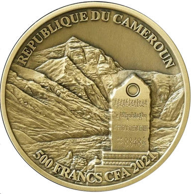 Cameroon 2021 500 Francs Mount Everest Copper High Relief Antiqued Coin
