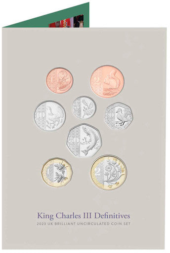 King Charles III Definitives 2023 UK Brilliant Uncirculated Coin Set