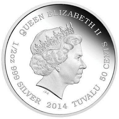 Tuvalu 2014 50c Mother's Love Brown Bear 1/2oz Silver Coloured Proof Coin
