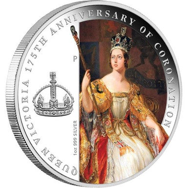 2013 $1 175th Anniversary of The Coronation of Queen Victoria 1oz Silver Coloured Proof Coin