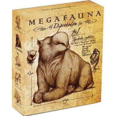 2014 $1 Megafauna Diprotodon 1oz Silver Coloured Proof Coin