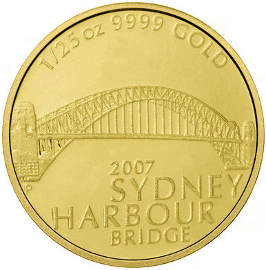 2007 $5 Sydney Harbour Bridge 1/25oz Gold Proof Coin