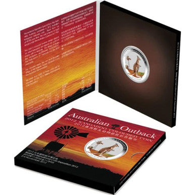 2012 $1 Beijing International Expo Australian Outback Kangaroo 1oz Silver Coloured Coin