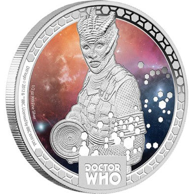 Niue 2014 $1 Doctor Who Silurians 1/2oz Silver Coloured Proof Coin