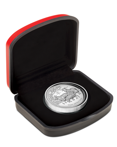 2015 $1 Lunar Year of The Goat 1oz Silver High Relief Proof Coin