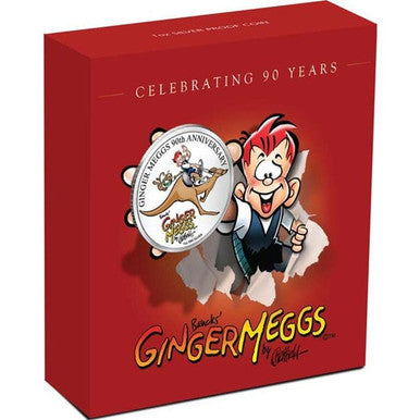 2011 $1 Ginger Meggs 1oz Silver Coloured Proof Coin and Stamp Set