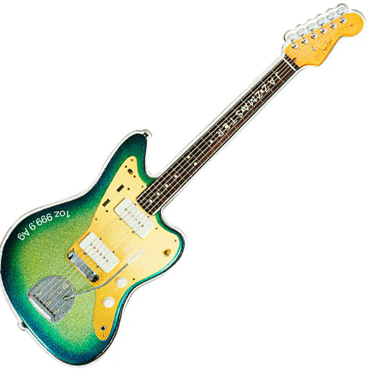 Solomon Islands 2024 $2 Fender Jazzmaster Guitar Shaped 1oz Silver Coloured Proof Coin