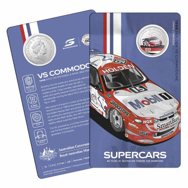 2020 50c 60 Years of Australian Supercars 1998 Holden VS Commodore Coloured Uncirculated Coin
